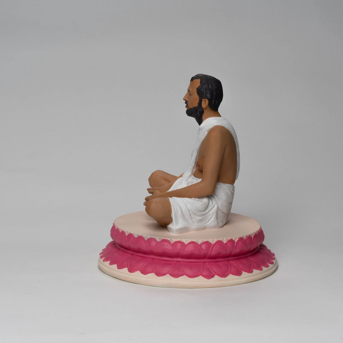 Minicreature White Sri Ramakrishna Realistic Color Spiritual Statue 10 Inch