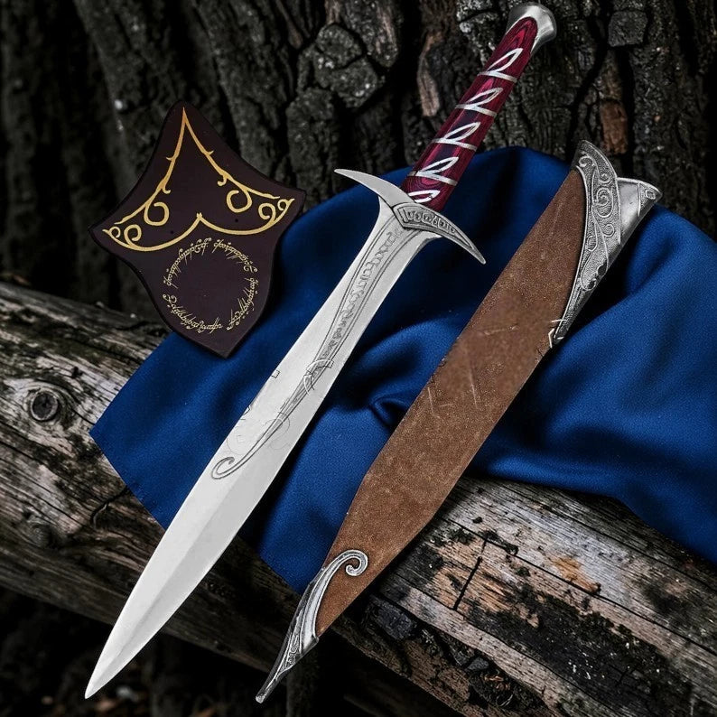 LOTR Sword Lot 5 Narsil Anduril, Glamdring, Eowyn Herugrim, Witch King Gift Him