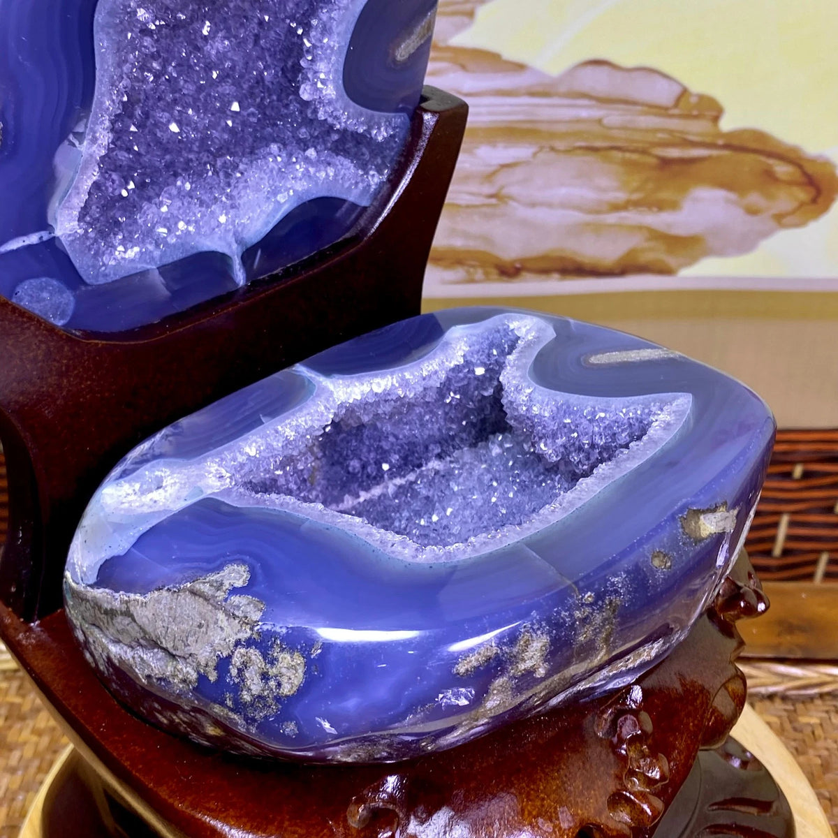 10LB Natural amethyst Agate Treasure Basin Quartz Geode cluster Healing decor