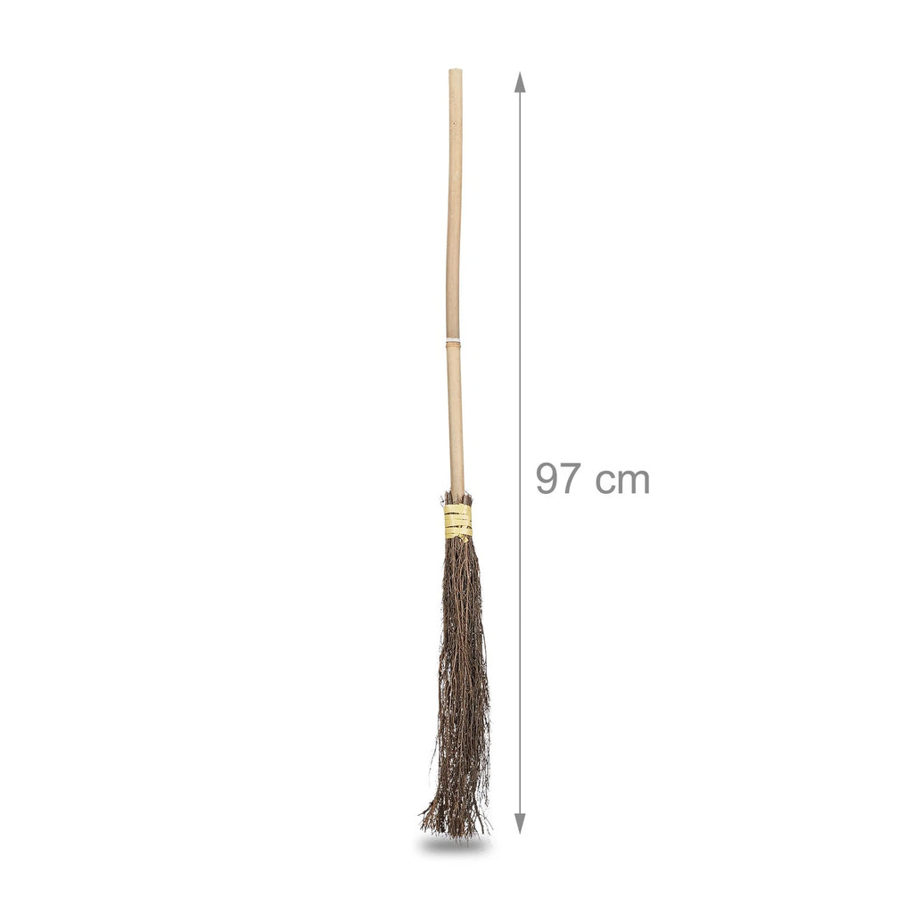 Hexen Hexenbesen 2er Set Halloween Besen Reisig Zauberbesen 97 cm 160 g leicht