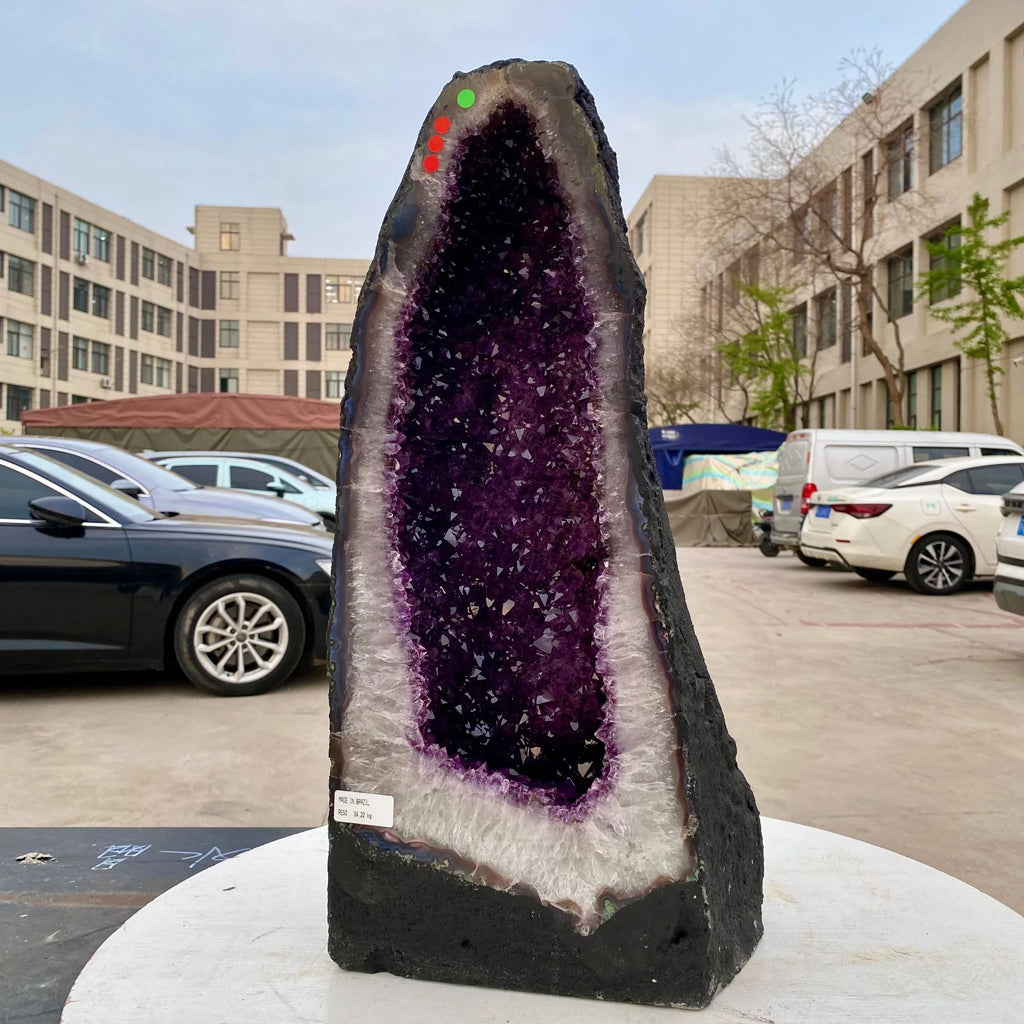 74LB Natural Amethyst Cathedral English Cluster Crystal Specimen Healing