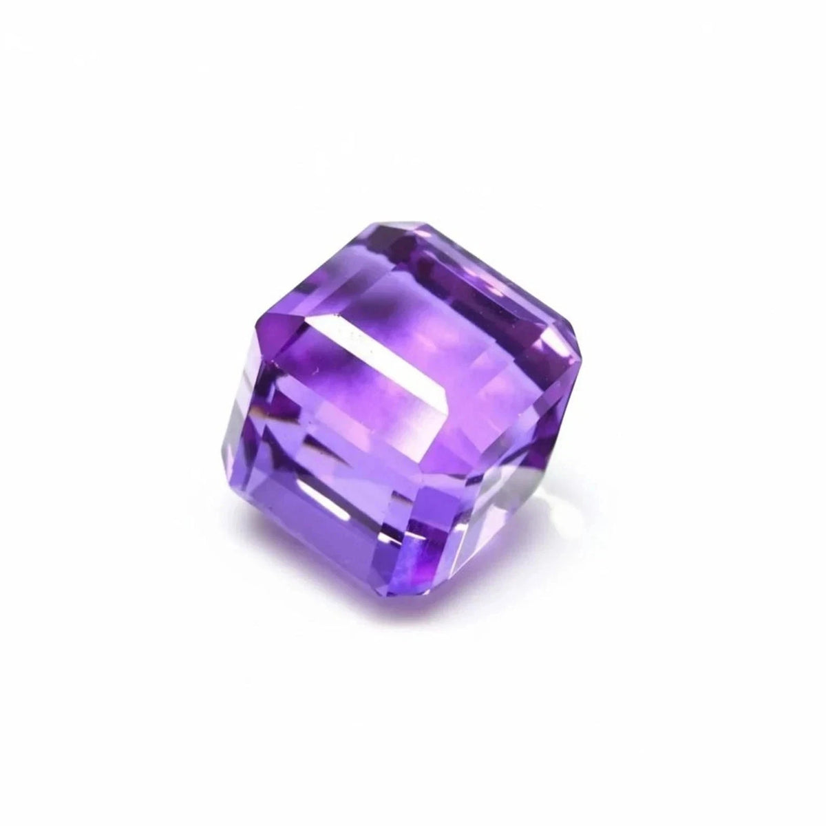 103.30 Carat Flawless Purple Amethyst Cube Shape Certified Loose Gemstone
