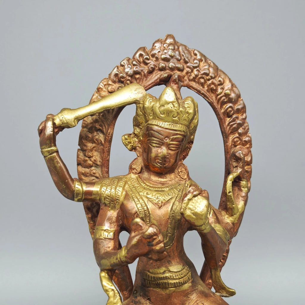 Manjushri Figur Bronze 20 cm Yoga Buddhismus Bodhisattva spirituell Asien