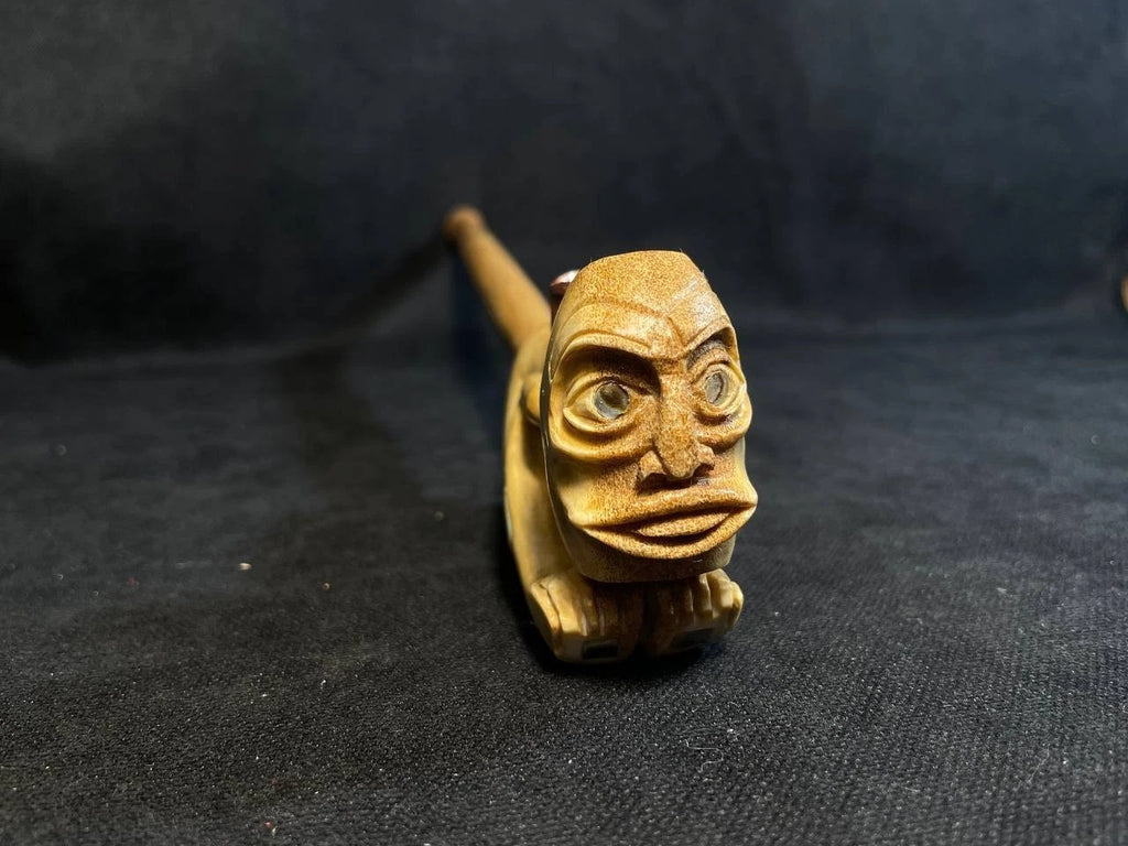 Northwest Coast Shaman Tool with Shell Inlay Replica, Northern Cultures Art