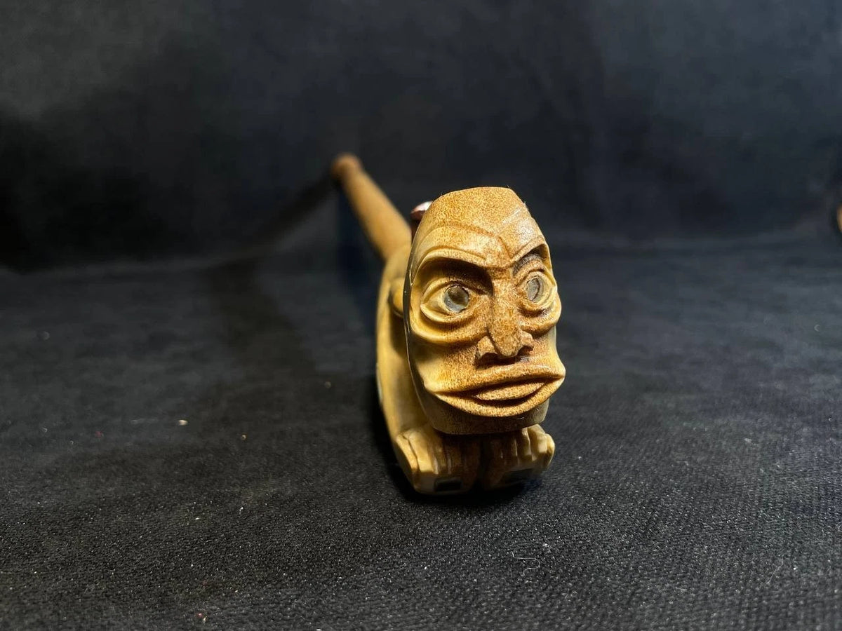 Northwest Coast Shaman Tool with Shell Inlay Replica, Northern Cultures Art