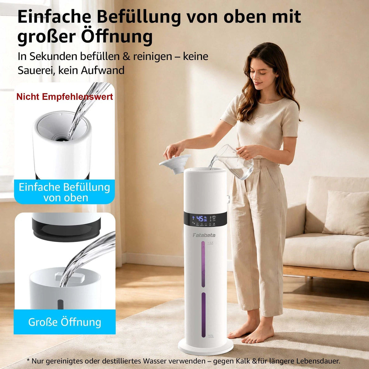 9L Luftbefeuchter Ultraschall Raumbefeuchter Mit Intelligenter Feuchteregelun<wbr/>g