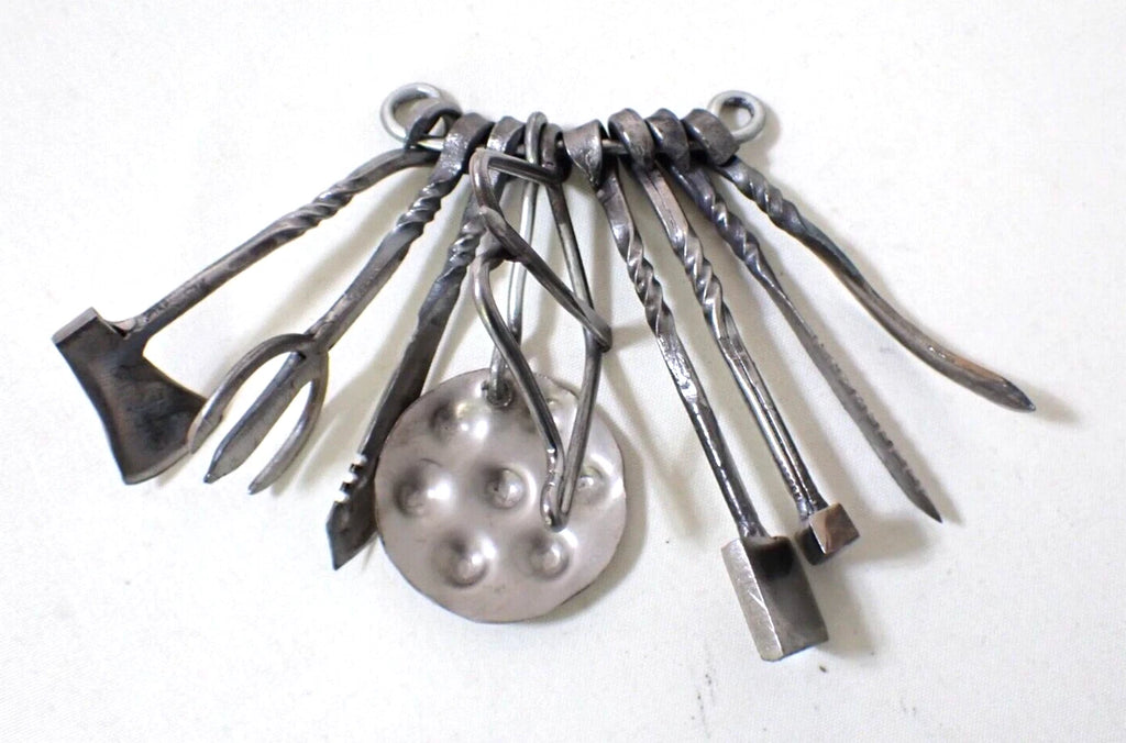 Mongolian Shaman Exorcism protective miniature tools instrument Handmade Iron