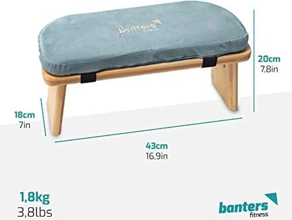 Banters Meditationsban<wbr/>k aus Bambus, klappbarer Meditationshoc<wbr/>ker mit Kissen
