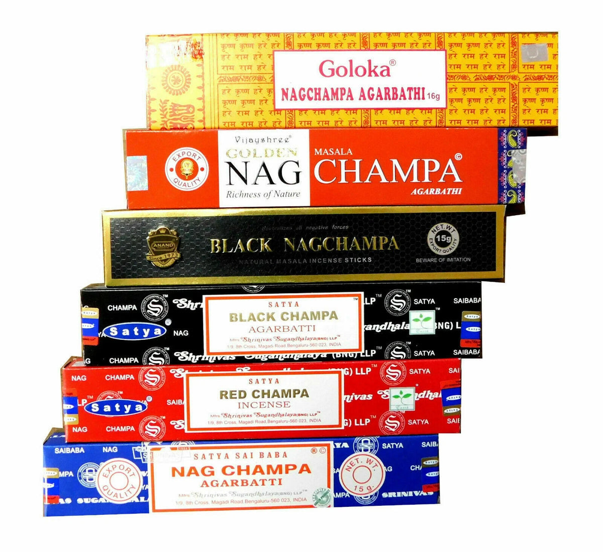 Nag Champa Mix | Räucherstäbche<wbr/>n - Set | 6x Nag Champa + Parfumprobe gratis