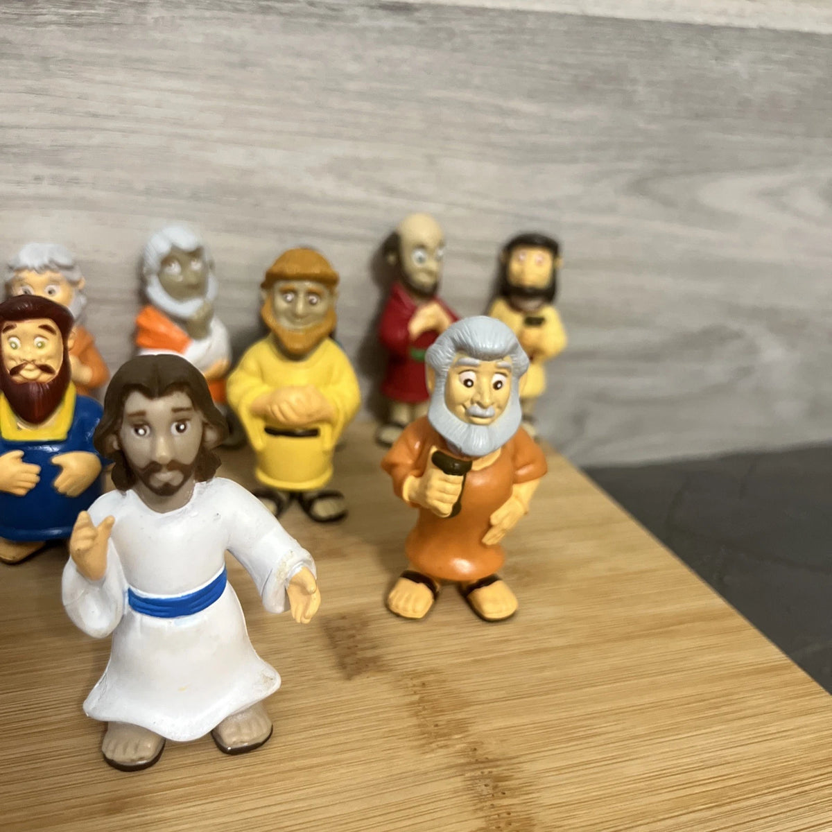 Set Of 14 Real Stories From The Bible Toys Rubber Figurines Jesus Christian