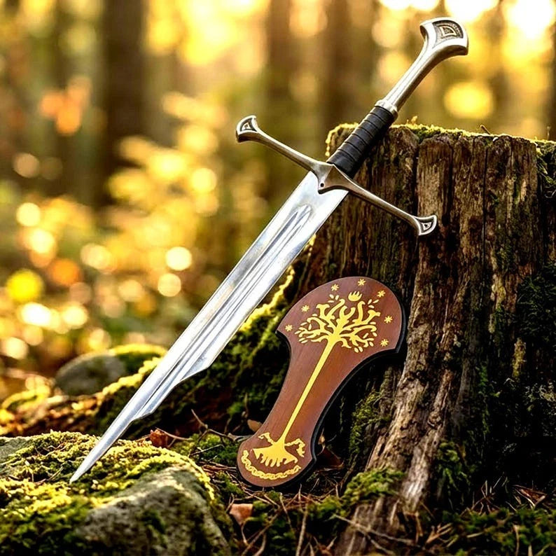 LOTR Sword Lot 5 Narsil Anduril, Glamdring, Eowyn Herugrim, Witch King Gift Him