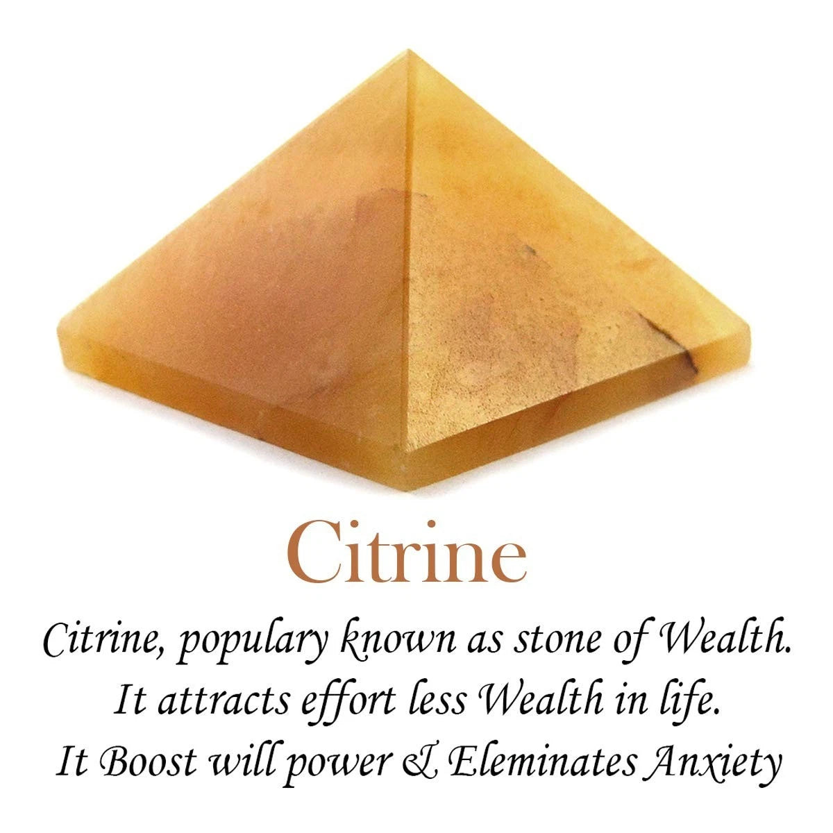 Citrin Stein Pyramide Für Reiki Heilung/Gitter Aura Reinigung, Vastu Korrektur