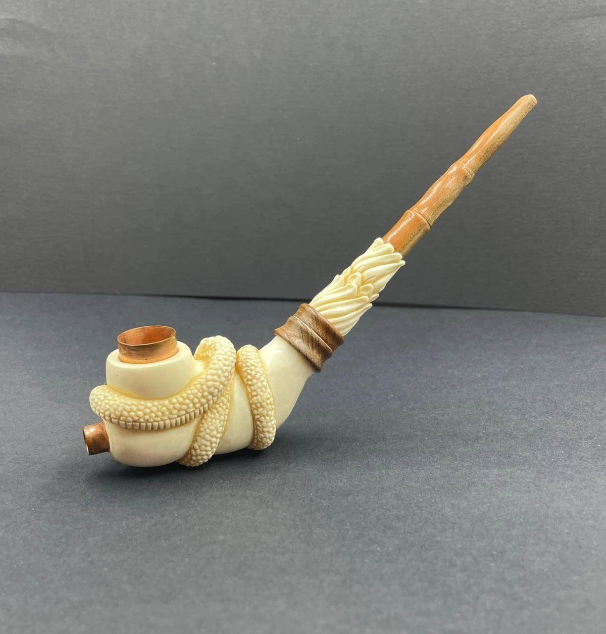 Snake Ritual Tool – Shamanic Ceremonial Sculpture, Tribal Serpent Decor
