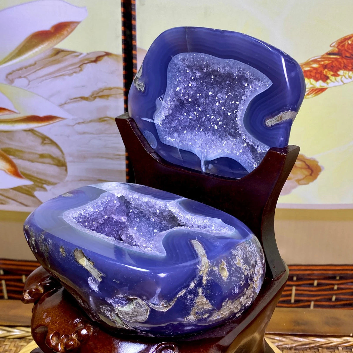 10LB Natural amethyst Agate Treasure Basin Quartz Geode cluster Healing decor