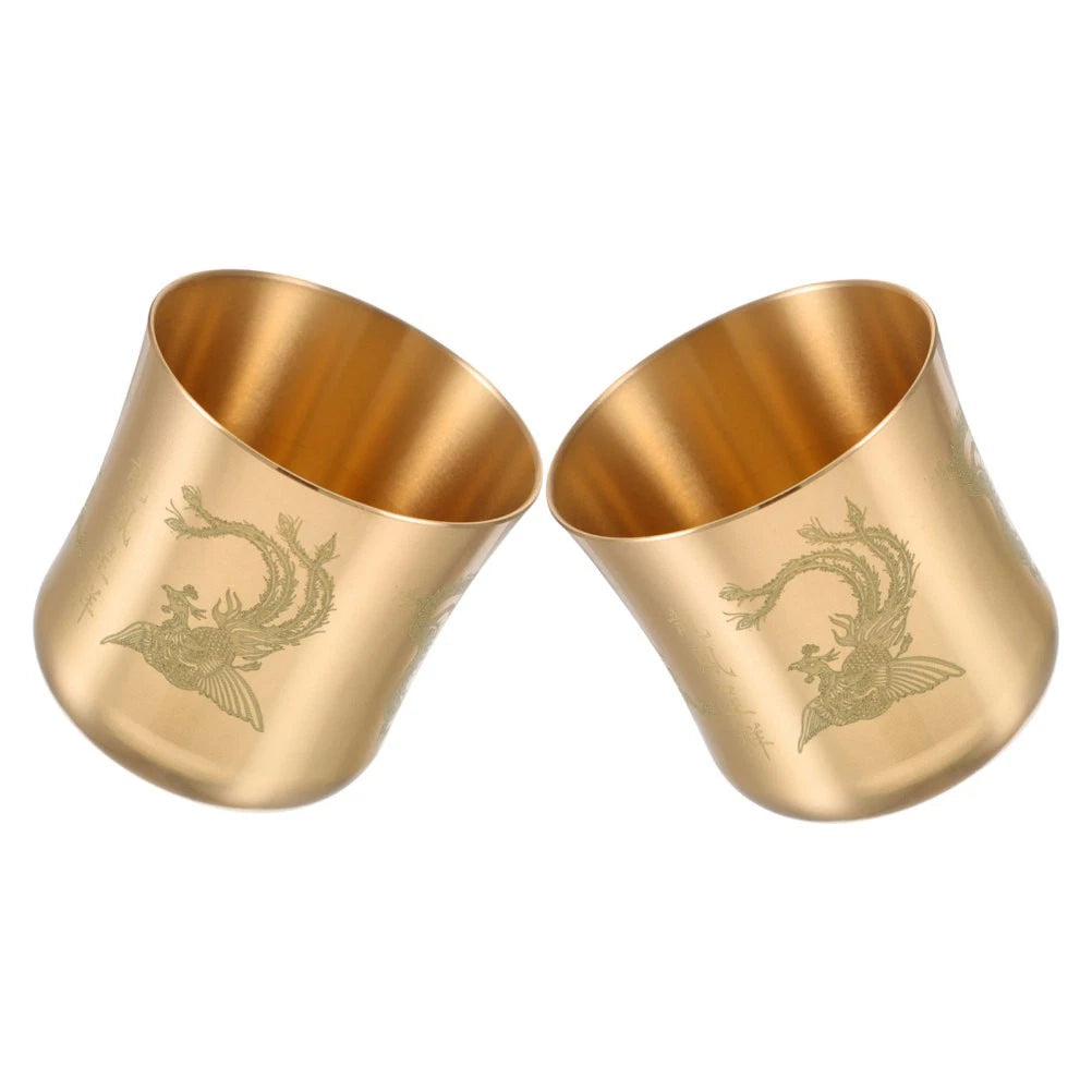 2 Pcs Teetasse Aus Messing Schrein-Opfers<wbr/>chalen Buddha-Altarsc<wbr/>halen