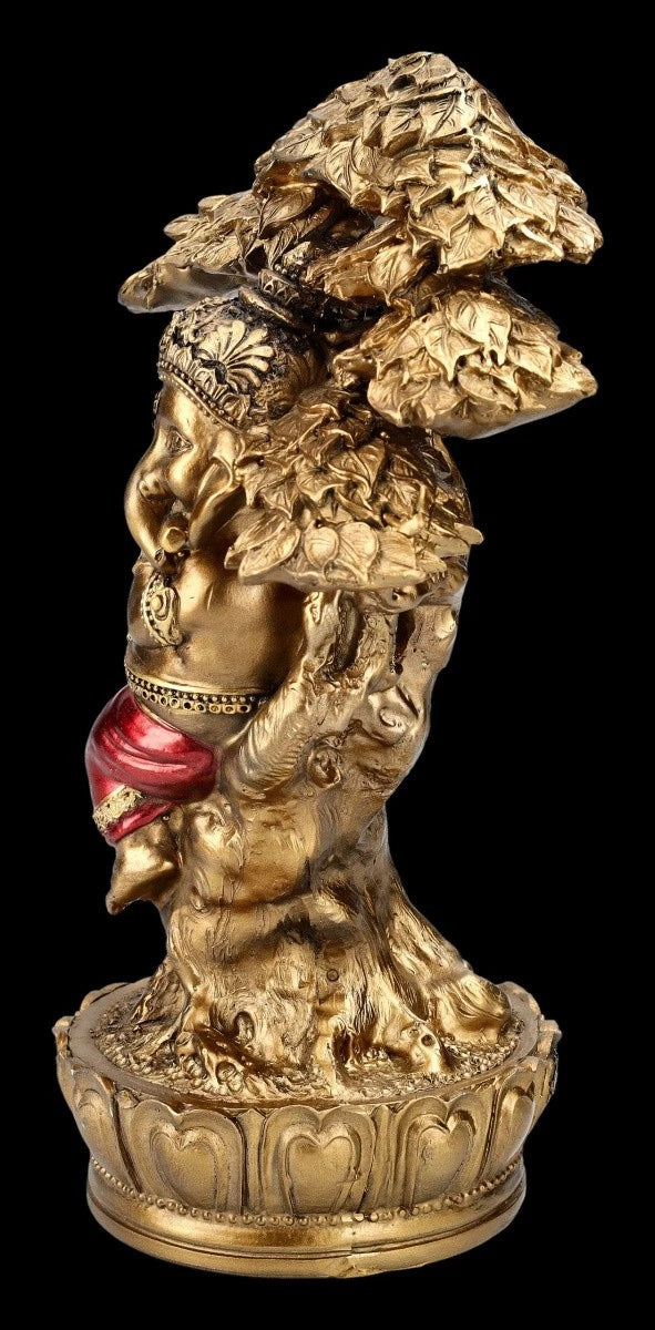 Indische Ganesha Dekofigur – Musizierend Spirituelle Hindu Statuette H 22 cm