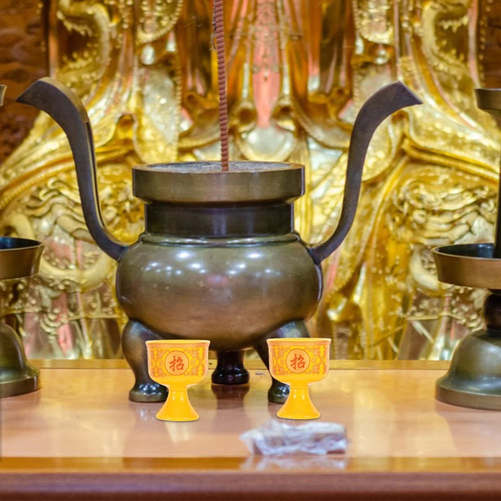 3 Pcs Keramik-altars<wbr/>chalen Buddha-kerzenk<wbr/>elch Teetassen Aus Porzellan