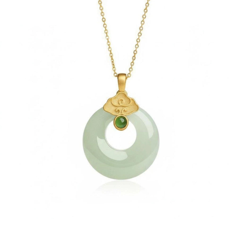 Donut Anhänger Jade Talisman Wellness zum Verschenken