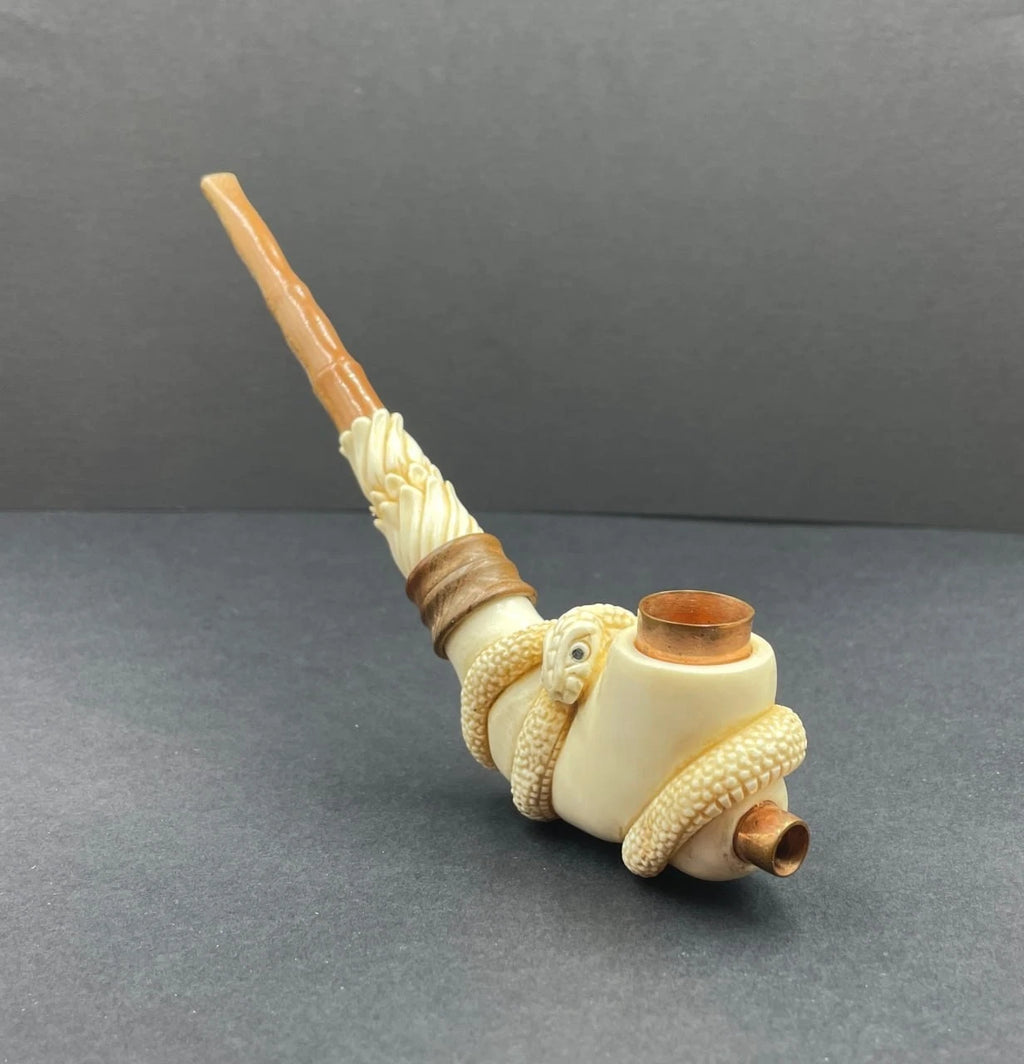 Snake Ritual Tool – Shamanic Ceremonial Sculpture, Tribal Serpent Decor