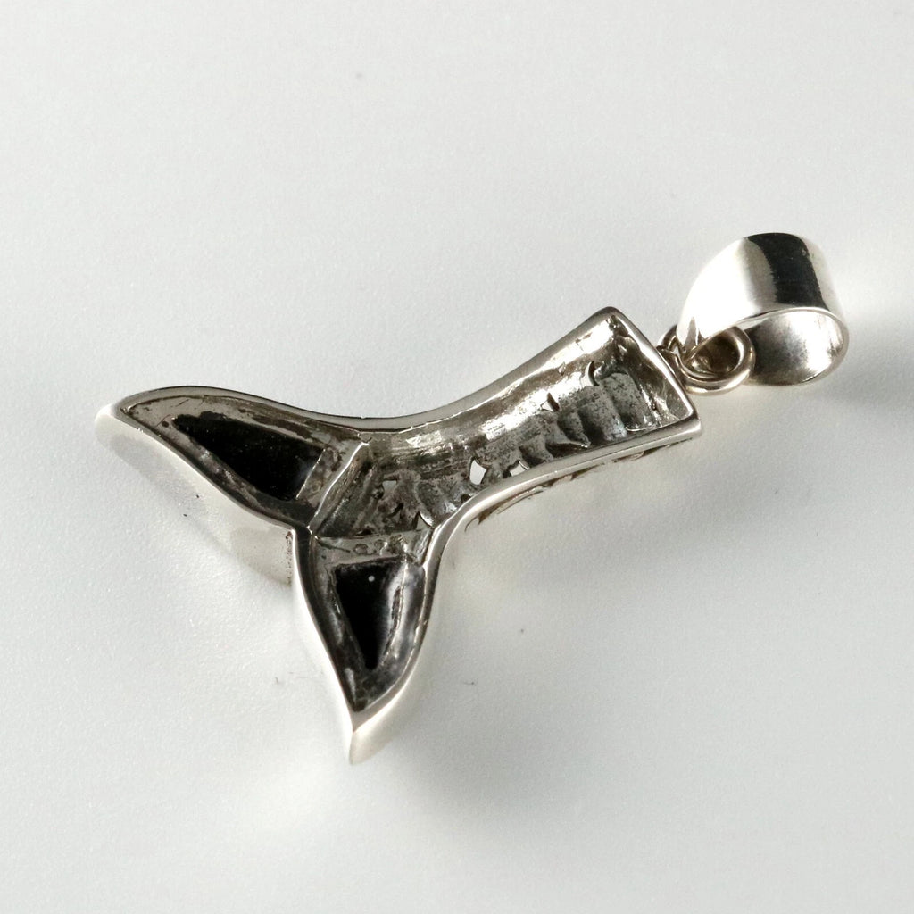 925er Silber Anhänger Kettenanhänger Walflosse Abalone Perlmutt Handarbeit PS687