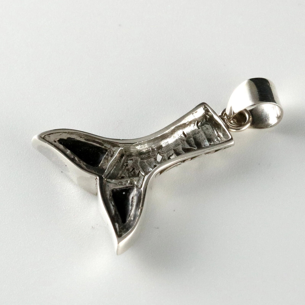 925er Silber Anhänger Kettenanhänger Walflosse Abalone Perlmutt Handarbeit PS687
