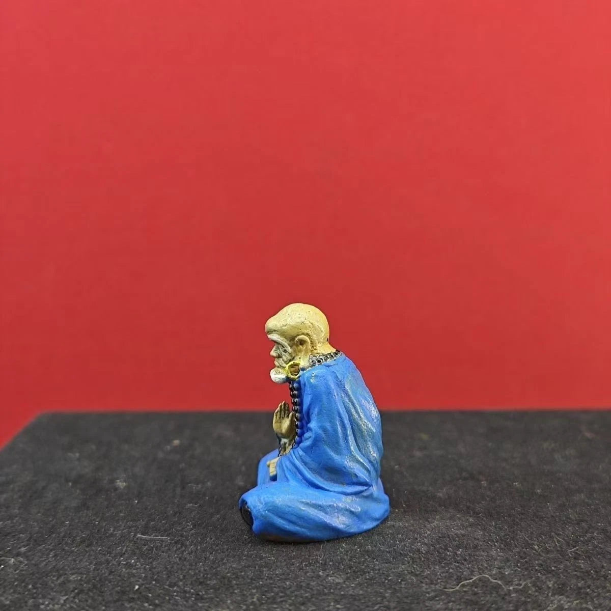 Mini Painted Bodhidharma Statue, Zen Monk Figurine for Meditation &amp; Home Decor