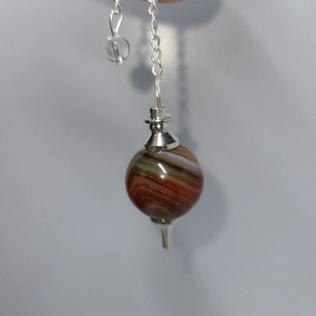 Carnelian Sephoroton Ball Sphere Crystal Dowsing Pendulum Divination Tool