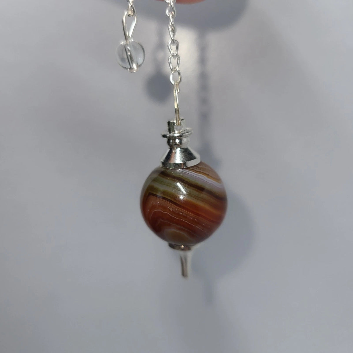 Carnelian Sephoroton Ball Sphere Crystal Dowsing Pendulum Divination Tool