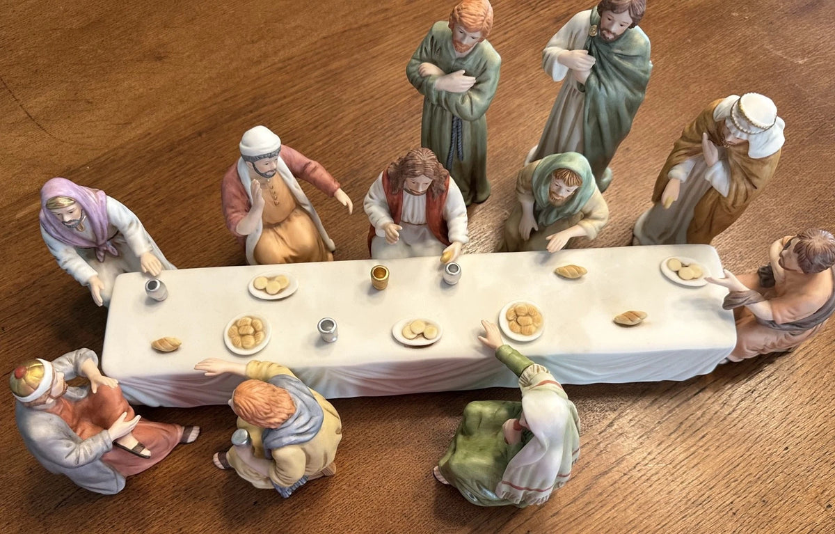 VTG Home Interiors Greatest Stories Ever Told The Lords Supper 12 Piece Set~RARE