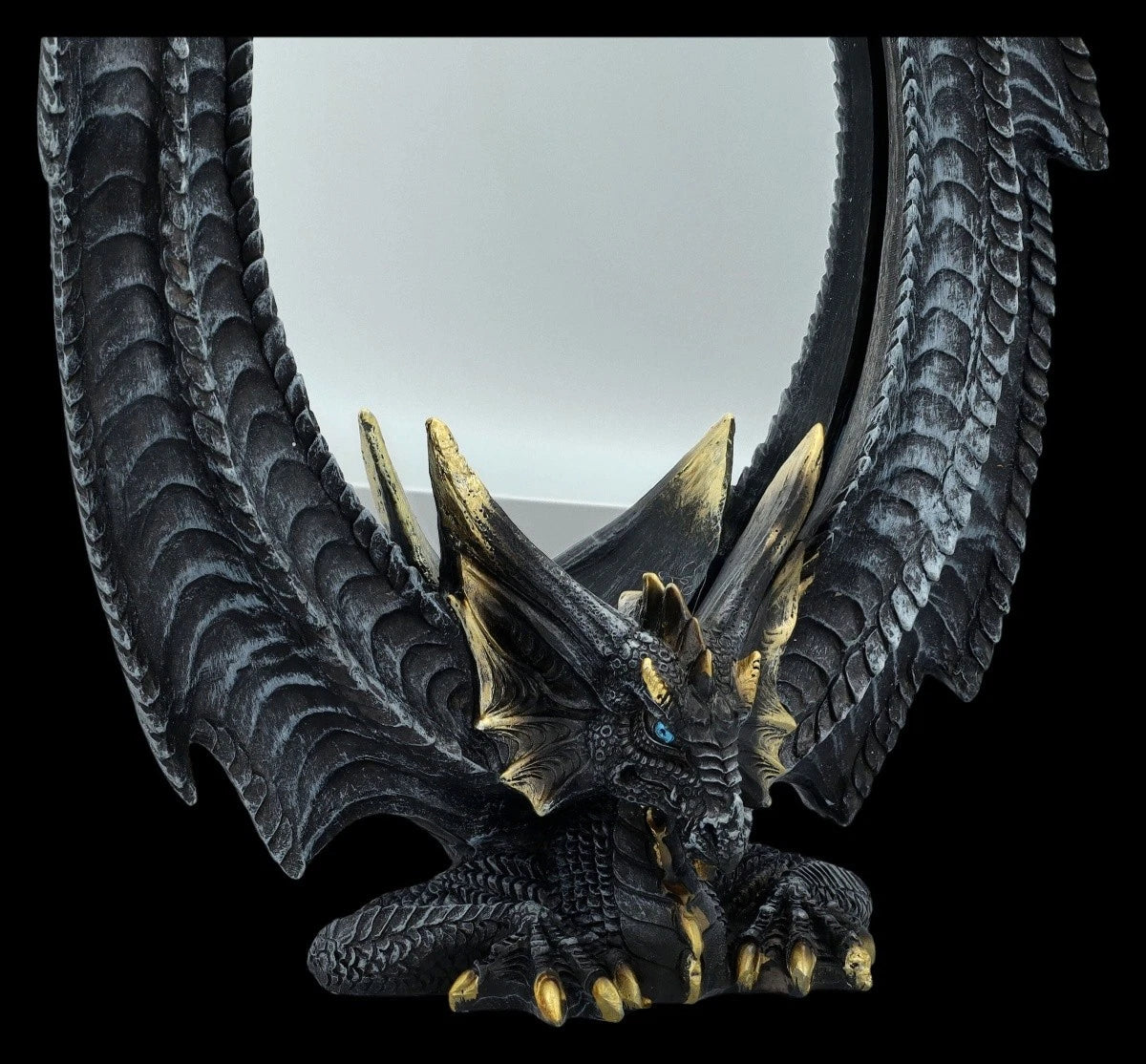Gothic Spiegel mit Drachen – Magische Deko Geschenkidee Fantasy Altar