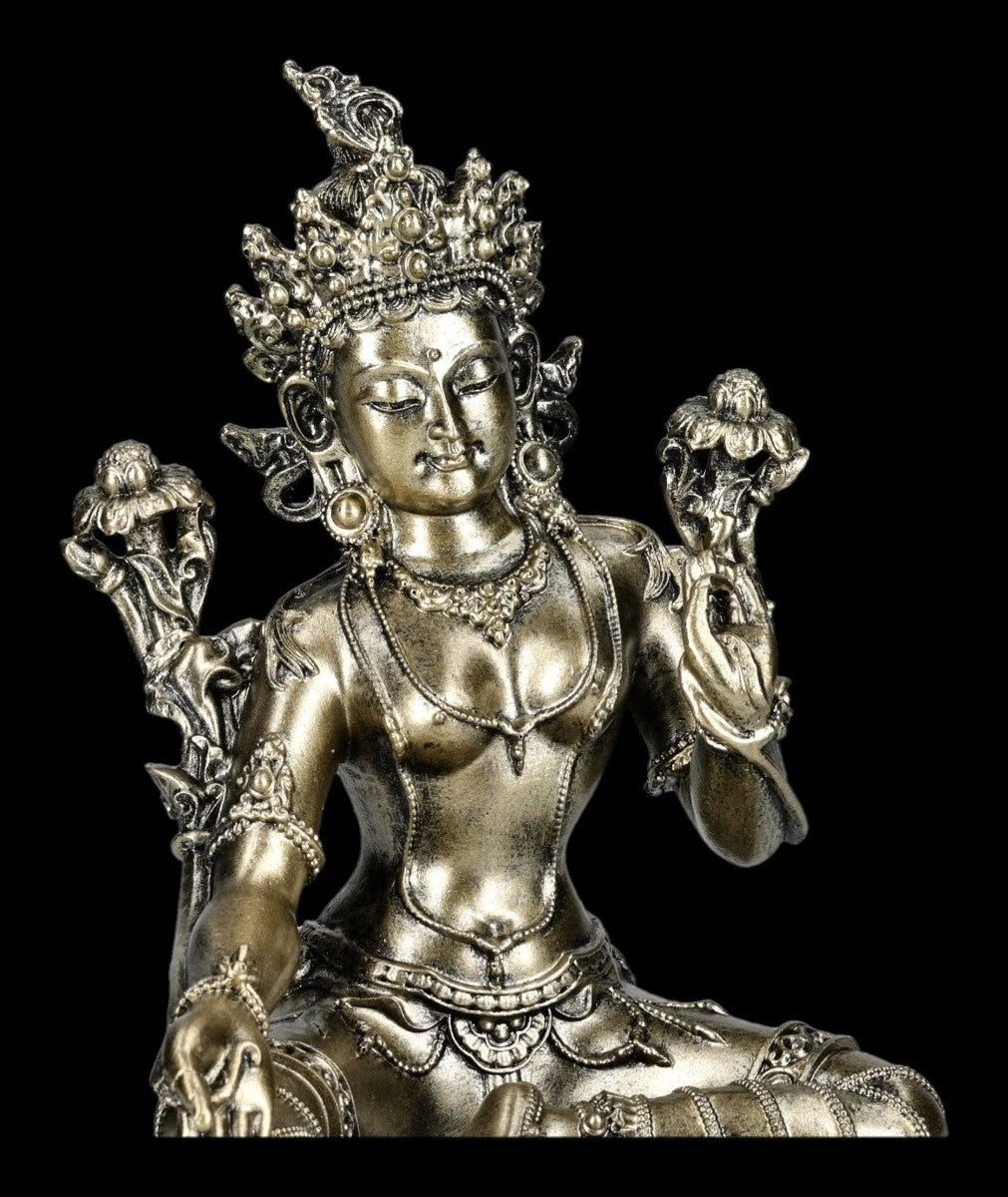 Tara Figur- Grüne Göttin für Heilung &amp; Mitgefühl- Buddhistisch-S<wbr/>pirituelle
