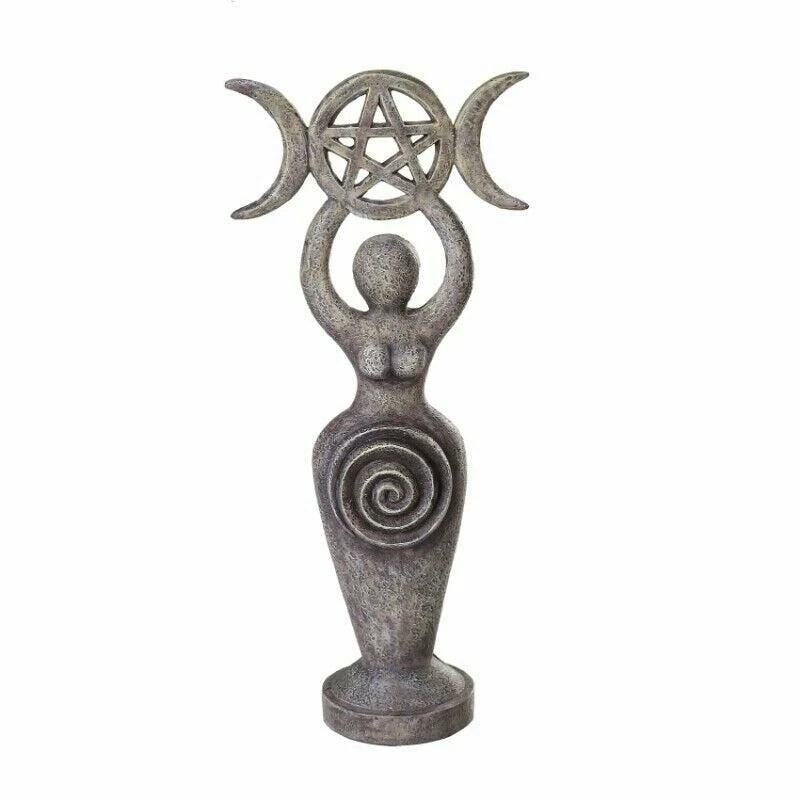 The Spiral Goddess Feminine Power Spiritual Triple Goddess Figurine 8 inch