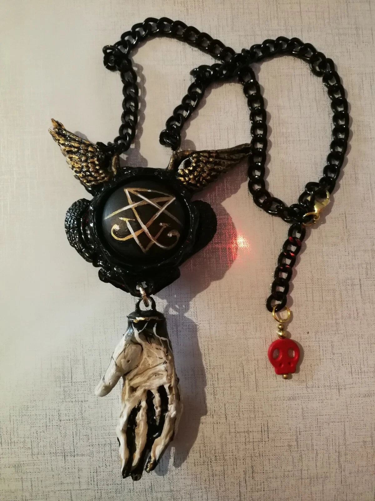 lucifer talisman black angel magic ritual amulet satanic pendant jewelry voodoo
