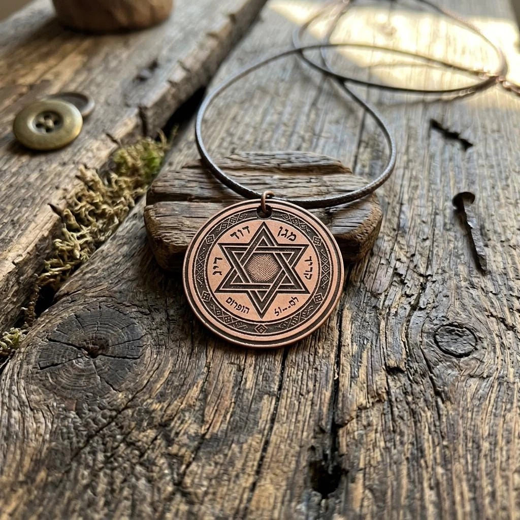 Pure Copper Spiritual Seal of Solomon Necklace - Handmade Boho Gift
