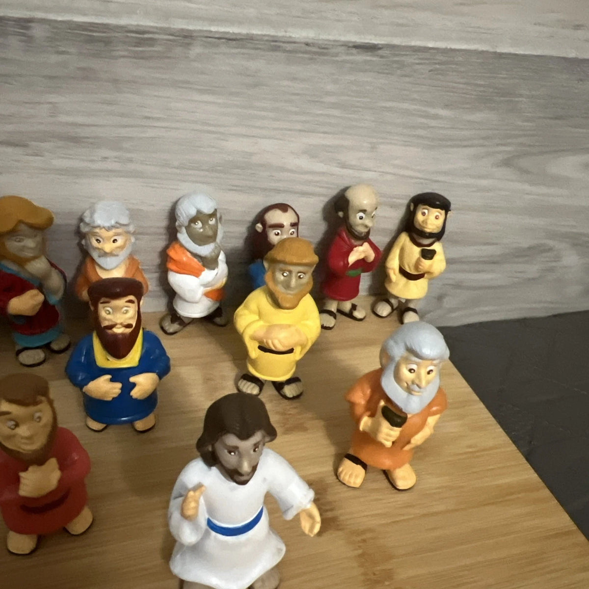 Set Of 14 Real Stories From The Bible Toys Rubber Figurines Jesus Christian