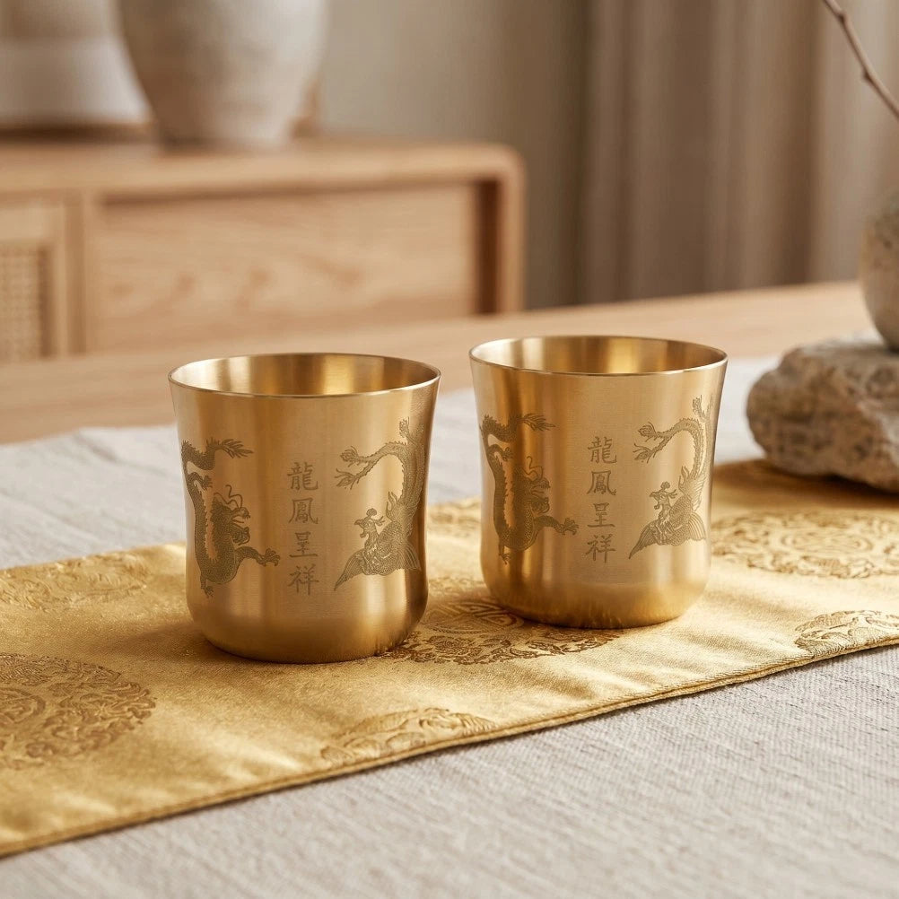 2 Pcs Teetasse Aus Messing Schrein-Opfers<wbr/>chalen Buddha-Altarsc<wbr/>halen