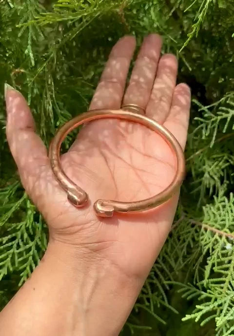 1Pc Pure Copper Mens Healing Bangle, Cuff, Bracelet, Jewelry, Spiritual, 57 gram