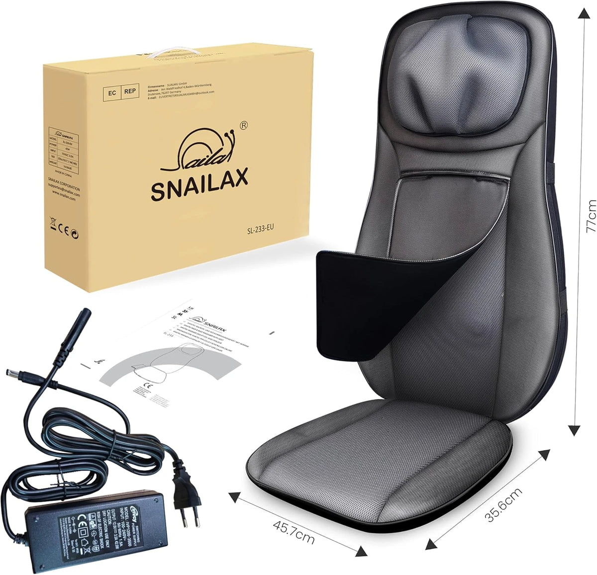 Shiatsu Massagesitzauf<wbr/>lage mit Wärme Knetmassage &amp; Vibration Rücken &amp; Ganzkörper