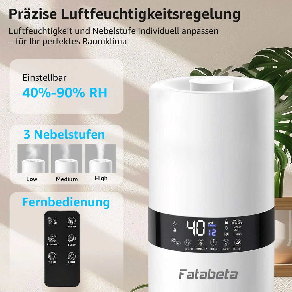 9L Luftbefeuchter Ultraschall Raumbefeuchter Mit Intelligenter Feuchteregelun<wbr/>g