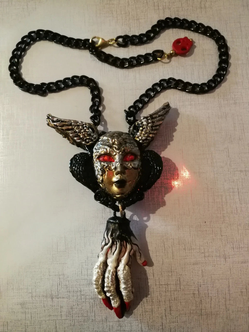 lucifer talisman black angel magic ritual amulet satanic pendant jewelry voodoo