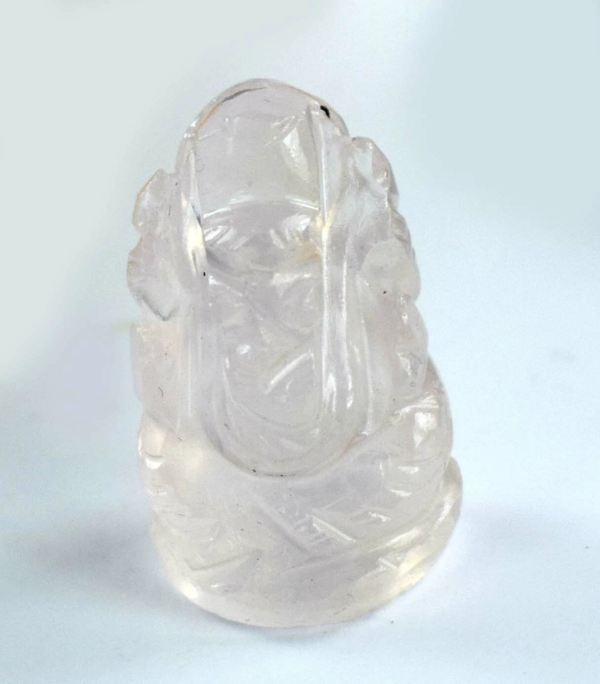 Natürliche 40 Ct Lord Ganesha Rosa Quarz Spirituelle Figur AD68
