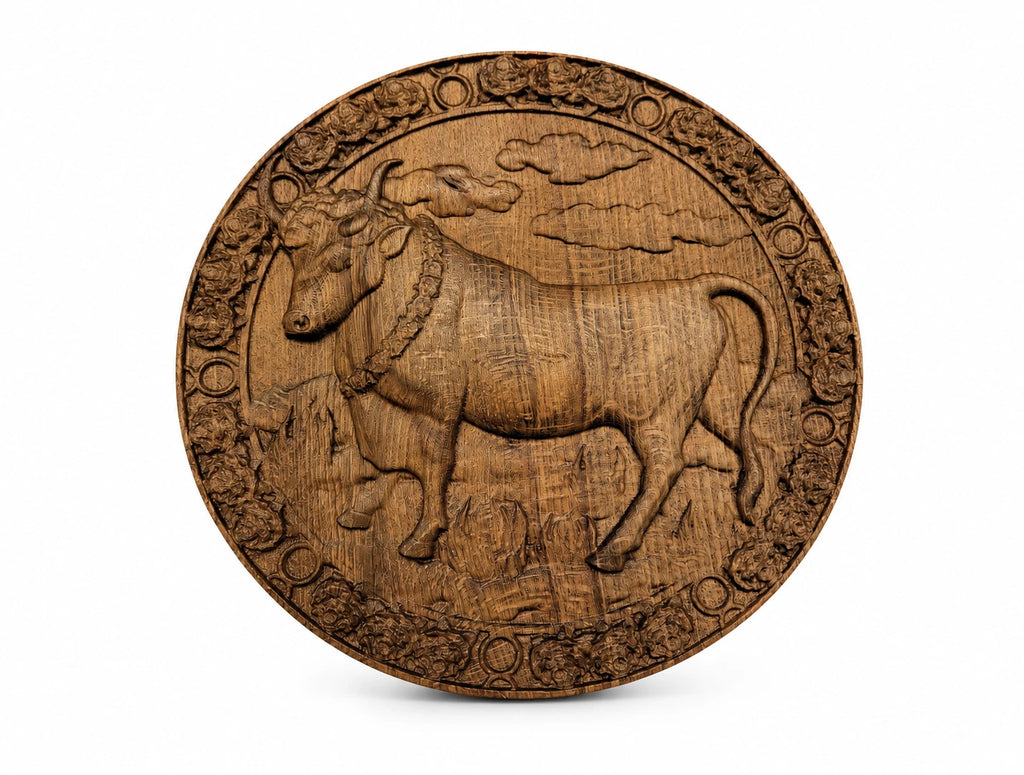 Handmade Zodiac Signs Wall Art Set Wood Carving Astrology Decor 12 Horoscope
