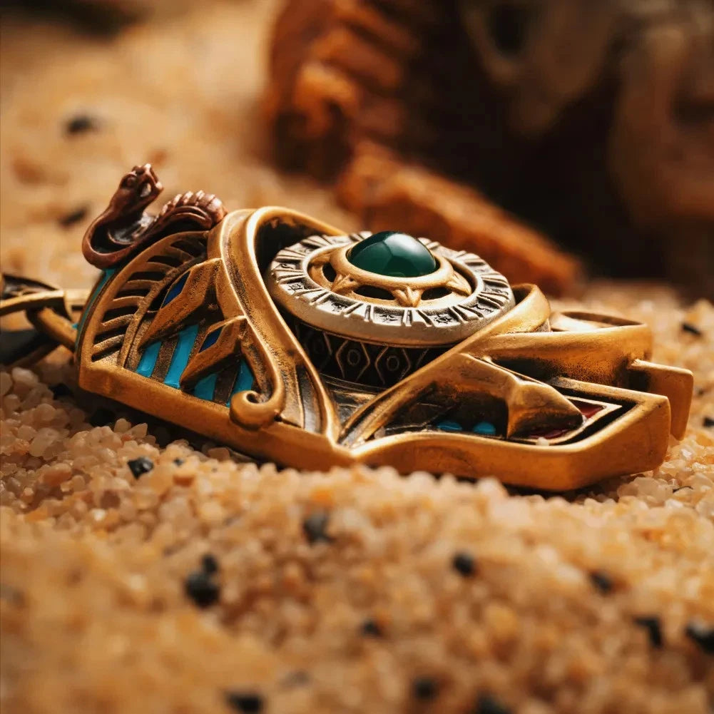 Eye of Horus Spinner Pendant, Egyptian Jewelry Gifts for Men, Protection Amulet