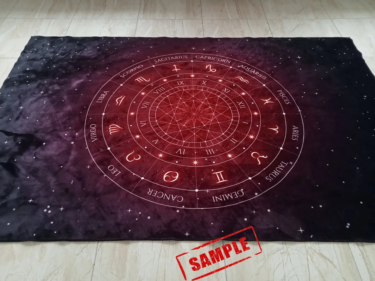 Astrology Rug, Zodiac Rugs, Horoscope Design Rug, Astrology Design Rug,Decor