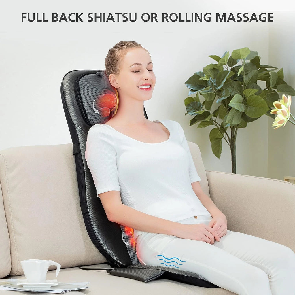 Shiatsu Massagesitzauf<wbr/>lage mit Wärme Knetmassage &amp; Vibration Rücken &amp; Ganzkörper
