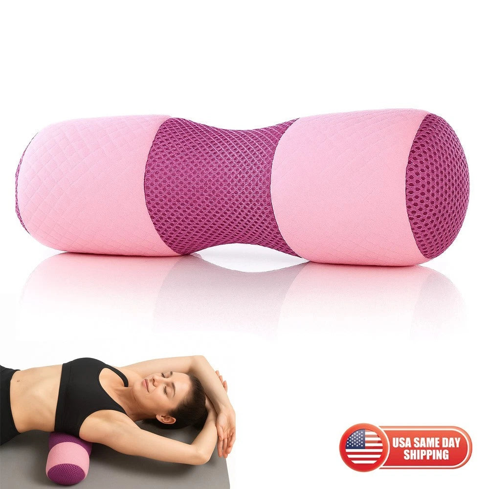 Hapo Yoga Bolster Pillow Waist Hips Neck Support Slow Rebound Foam Cushion