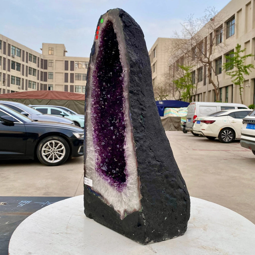 74LB Natural Amethyst Cathedral English Cluster Crystal Specimen Healing