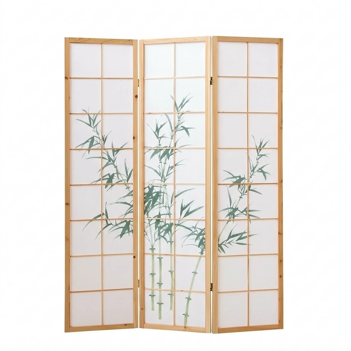 Raumteiler Trennwand Paravent Holz Massiv Sichtschutz Shoji Bambus Homestyle4u
