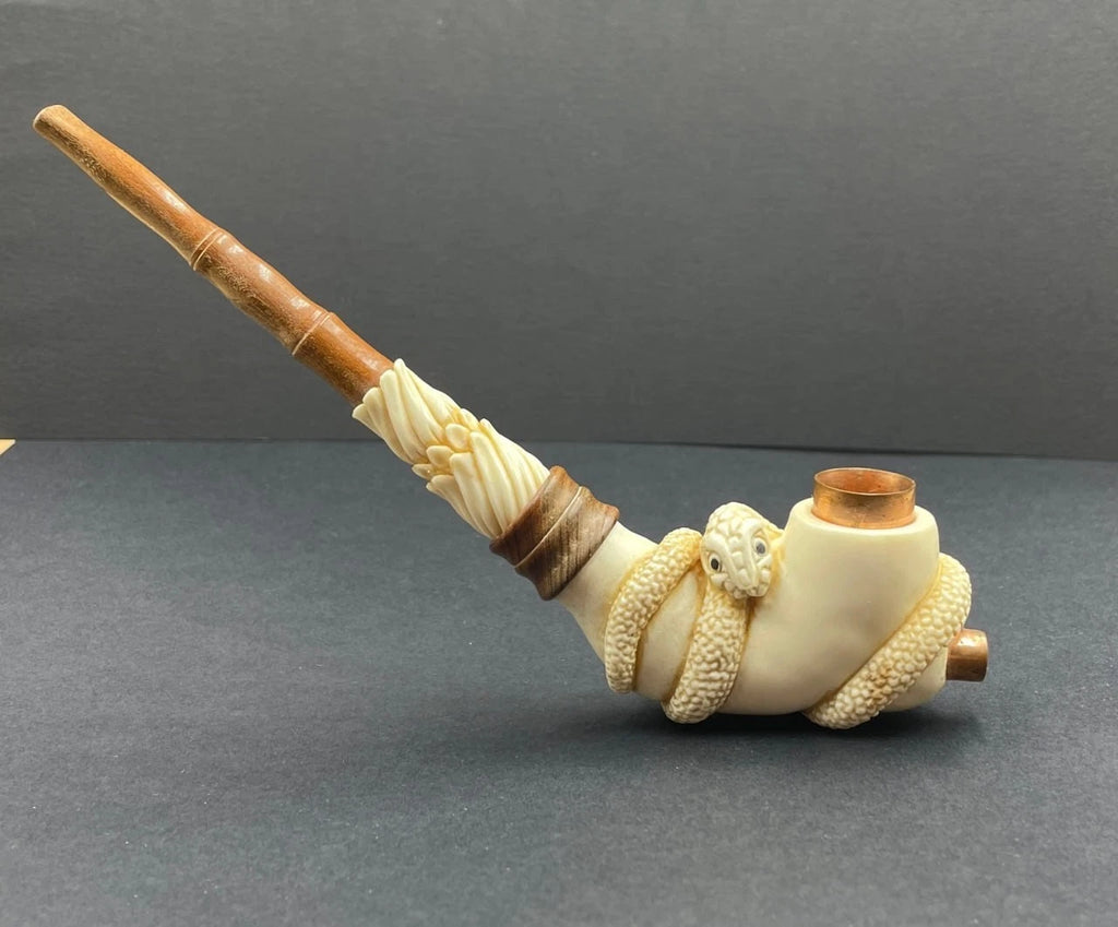 Snake Ritual Tool – Shamanic Ceremonial Sculpture, Tribal Serpent Decor