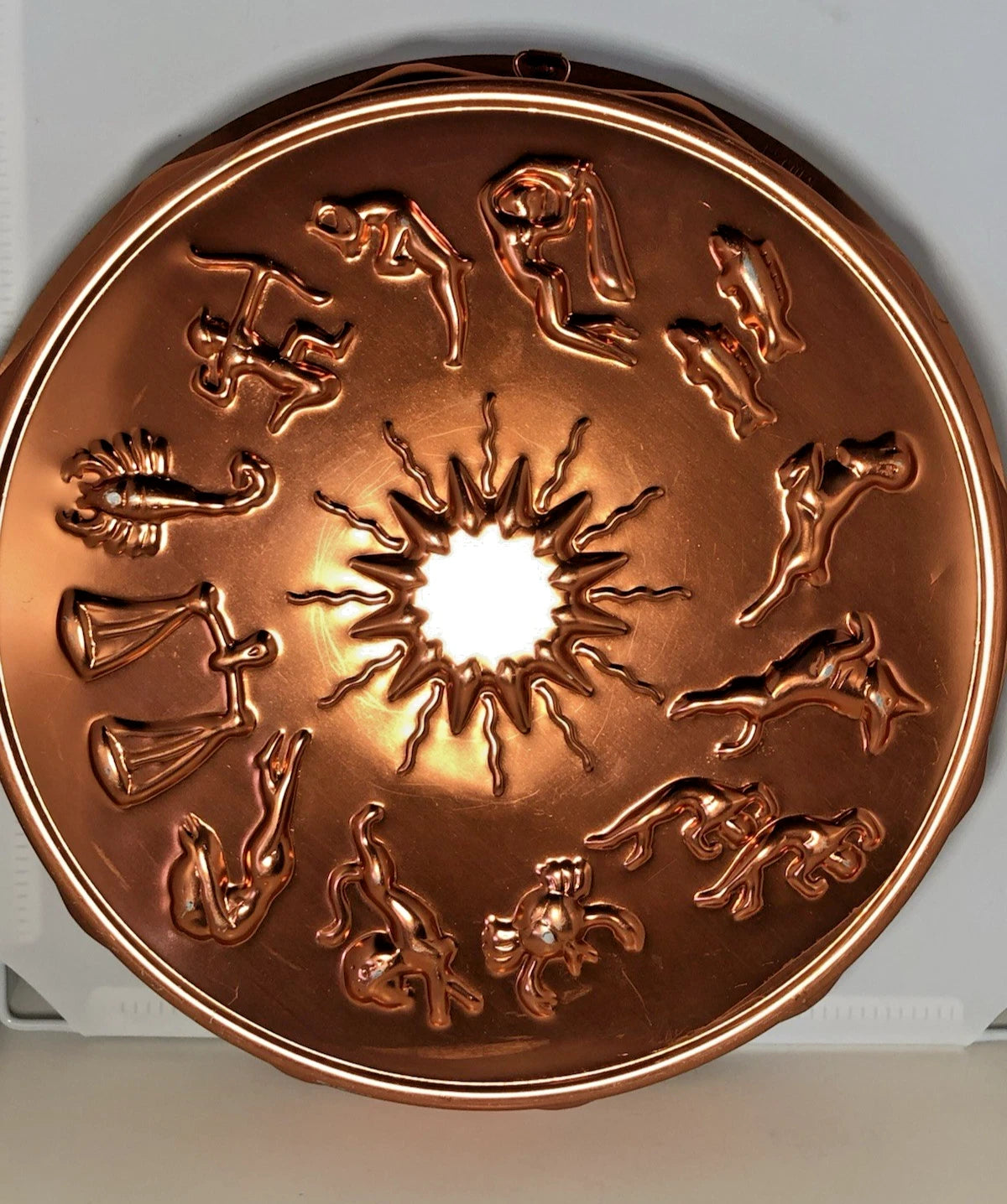 Decor Astrology Zodiac Vintage Jello Mold Charm Casting Tarot Horoscope Aquarius